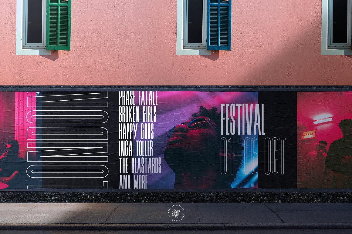 英文字体：3款现代优雅油墨浓缩几何感海报杂志标题logo设计无衬线字体 VERTIKAL — 3 CONDENSED FONTS , sucaiwan.com