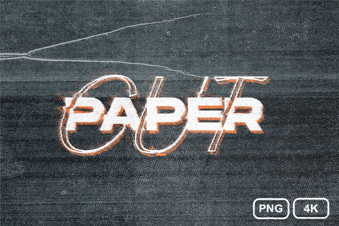100+个复古半色调皱纹划痕撕裂PNG纹理叠加素材包 Papercut Texture Pack 图片素材 sucaiwan.com