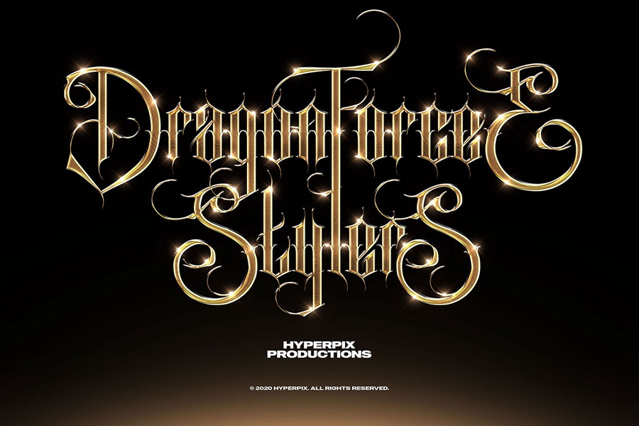 40款潮流金属3D镀铬标题Logo设计展示PS贴图样机模板套装 Chrome Text Styles Bundle 样机素材 sucaiwan.com