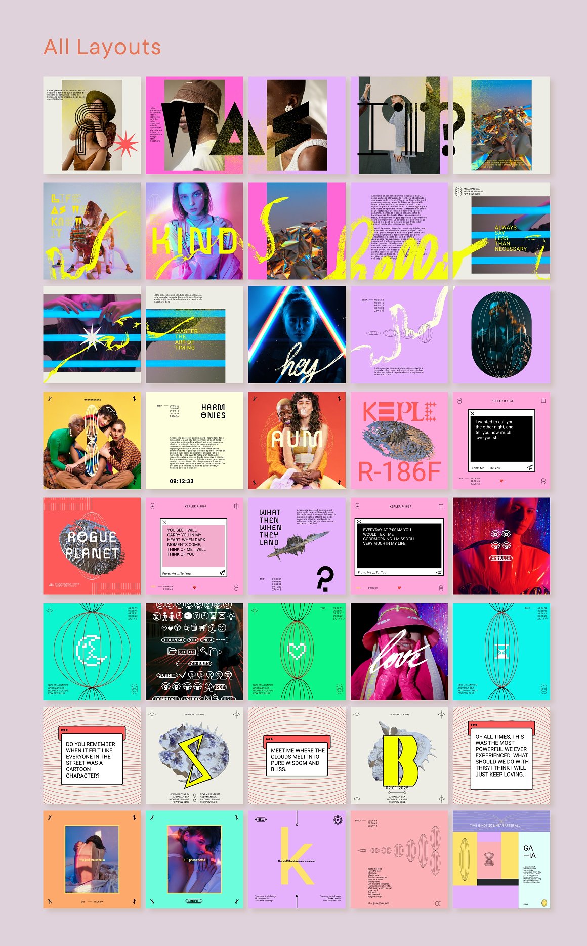 AUM 潮流酸性INS风炫彩渐变梦幻新媒体公众号推文海报排版PSD素材 Dreamy Events & Body Positive 样机素材 sucaiwan.com
