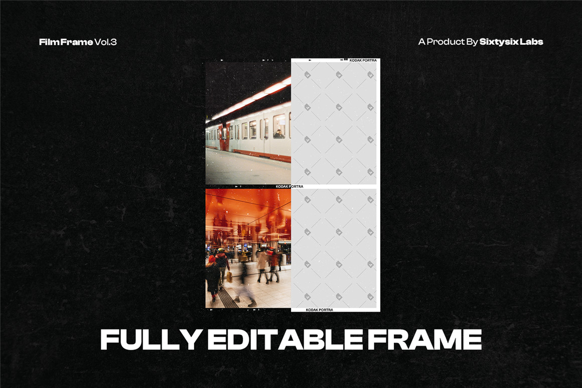 复古35mm摄影胶片边框框架模拟照片修图PS特效样机模板 Film Frame 35mm V.3 图片素材 sucaiwan.com