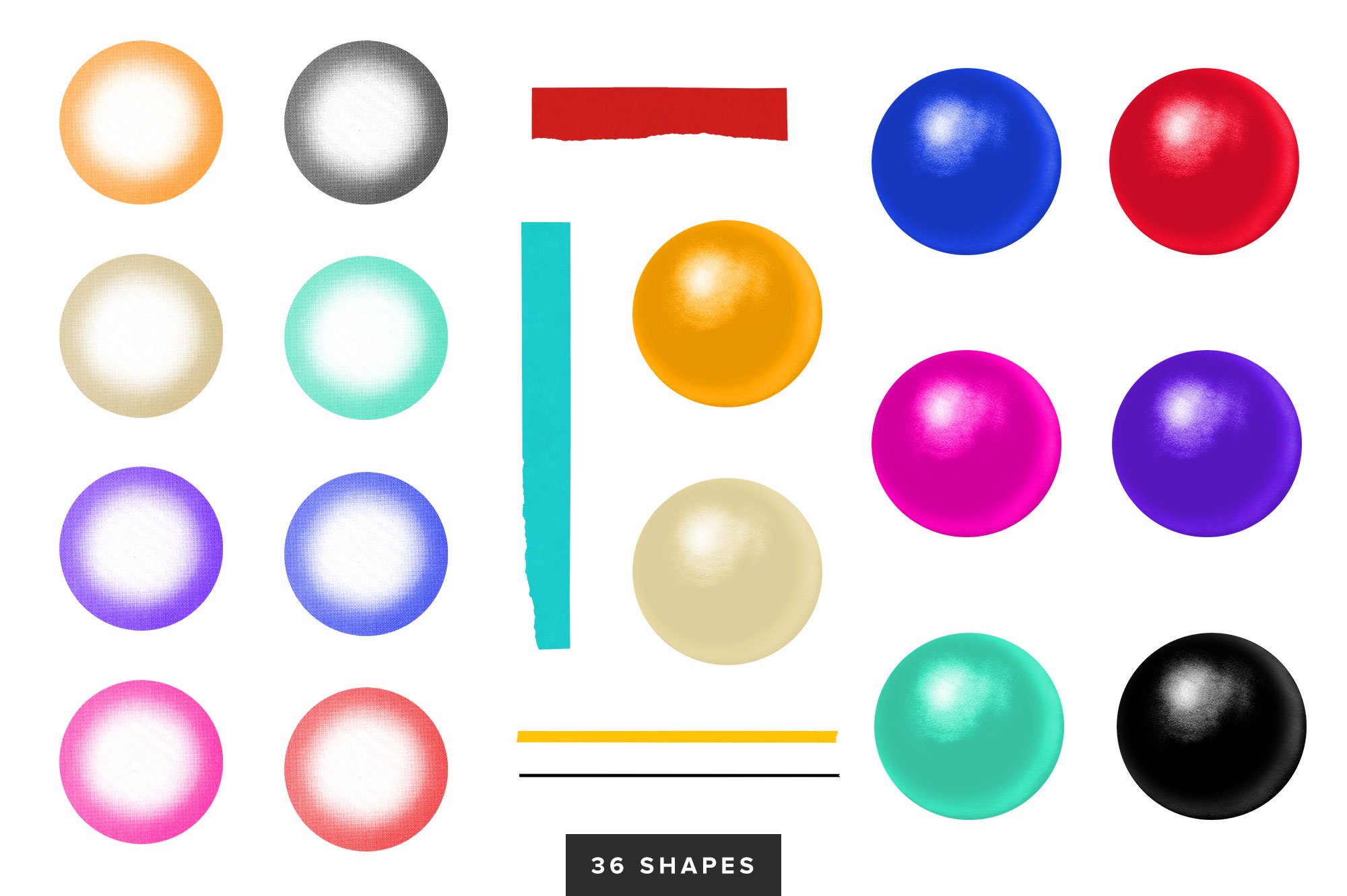 Creative Collage Toolbox 大量创意拼贴元素和物体喷漆形状绘画纸张纹理 图片素材 sucaiwan.com