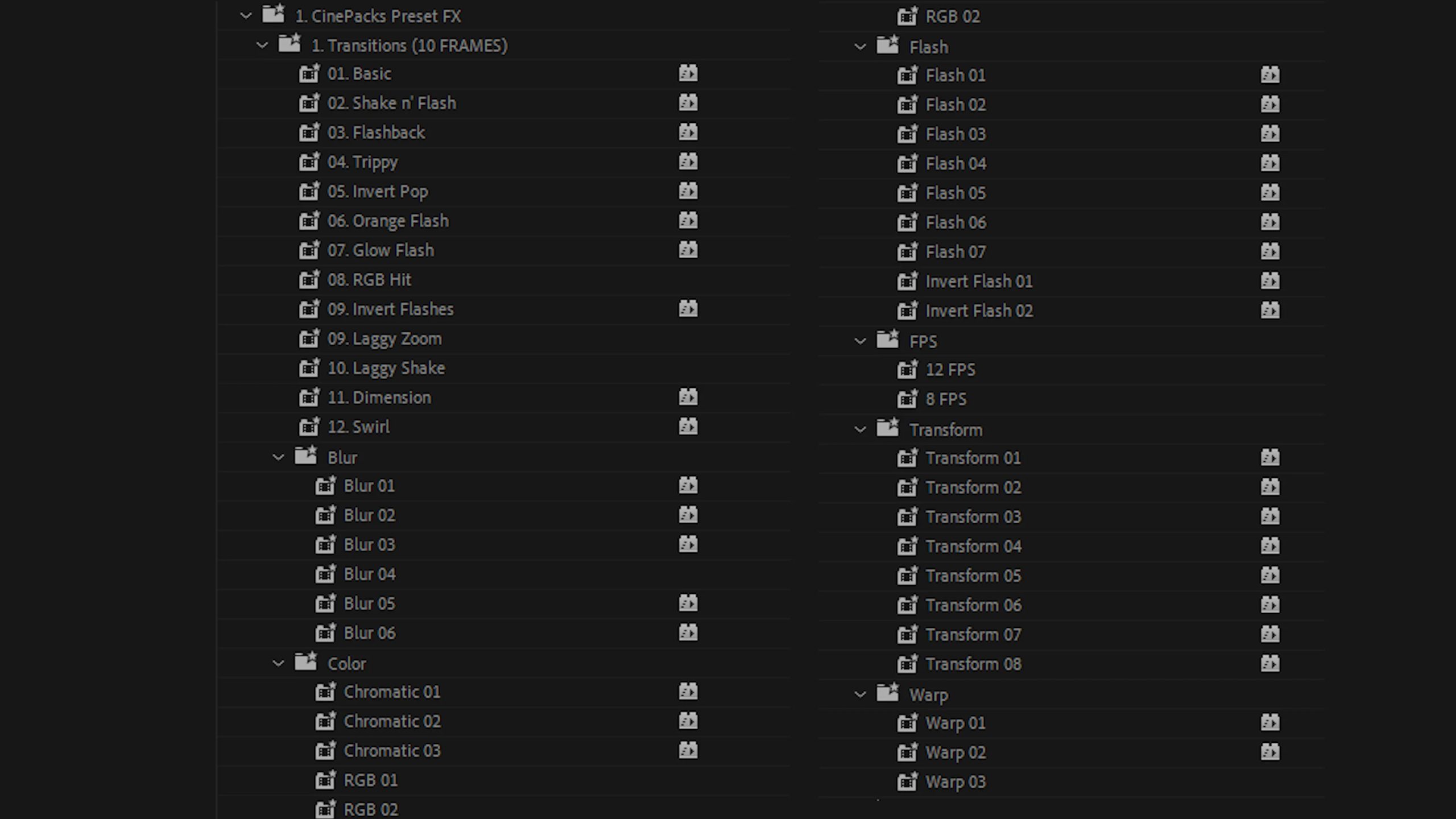 CinePacks 45个转场过渡相机抖动发光闪烁变焦拉伸缩放嘻哈说唱MV音乐视频效果预设套装 Premiere Pro Preset FX 影视音频 第8张-素材湾丨精选海外优质设计素材资源 CinePacks 45个转场过渡相机抖动发光闪烁变焦拉伸缩放嘻哈说唱MV音乐视频效果预设套装 Premiere Pro Preset FX 影视音频 sucaiwan.com