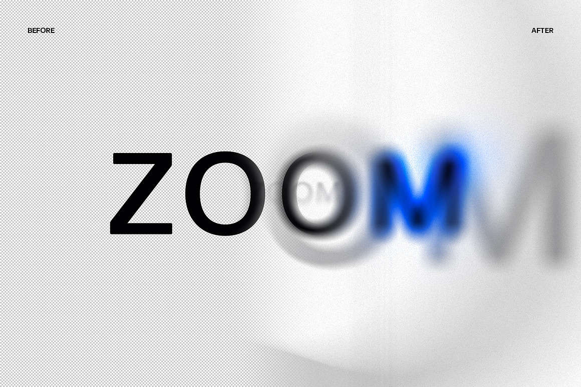 创意抽象未来科幻模糊Logo字体设计PS样式素材模板 Ghost Lettering Text Effect , sucaiwan.com