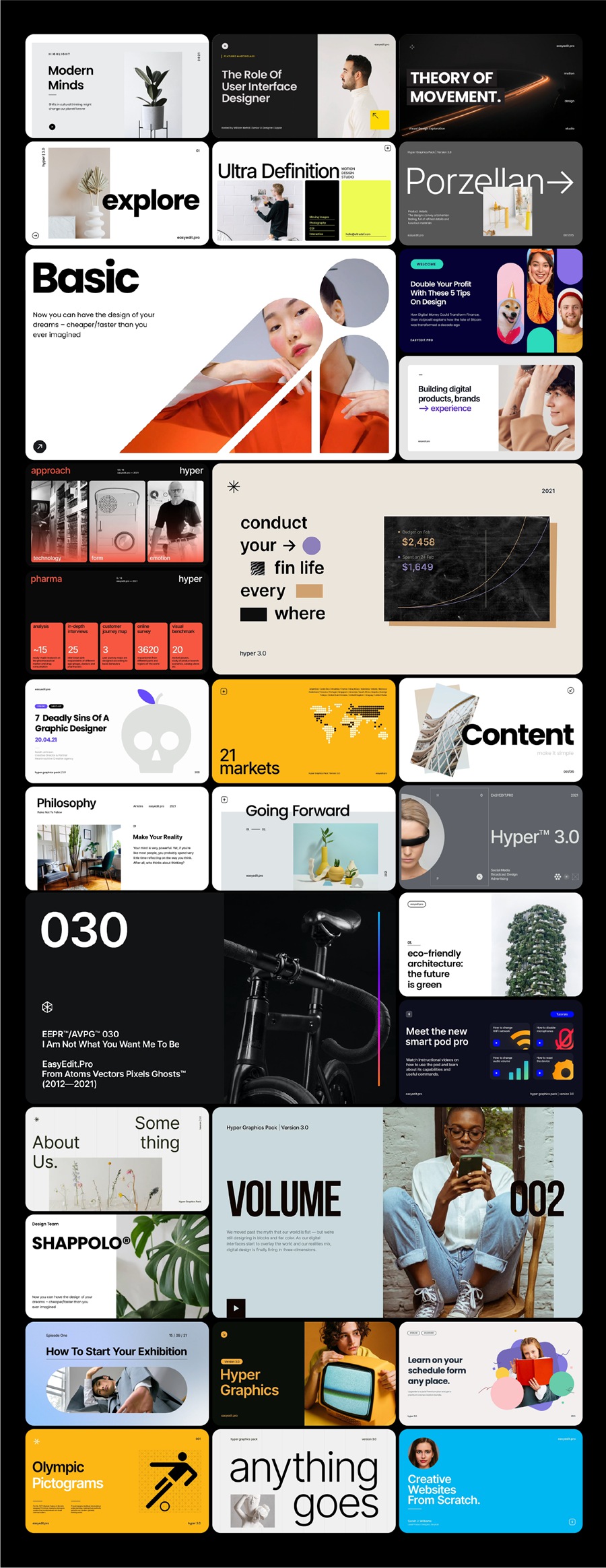 AE脚本-1650个时尚网络社交媒体LOGO标题图文排版设计背景动画 Hyper – Graphics Pack V3.0（ EasyEdit Viewer V3.2.0） 插件预设 sucaiwan.com