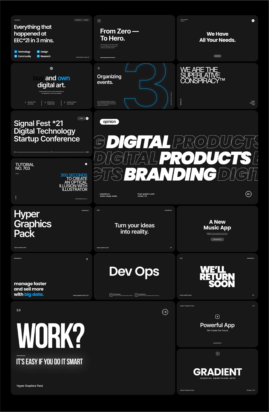 AE脚本-1650个时尚网络社交媒体LOGO标题图文排版设计背景动画 Hyper – Graphics Pack V3.0（ EasyEdit Viewer V3.2.0） 插件预设 sucaiwan.com