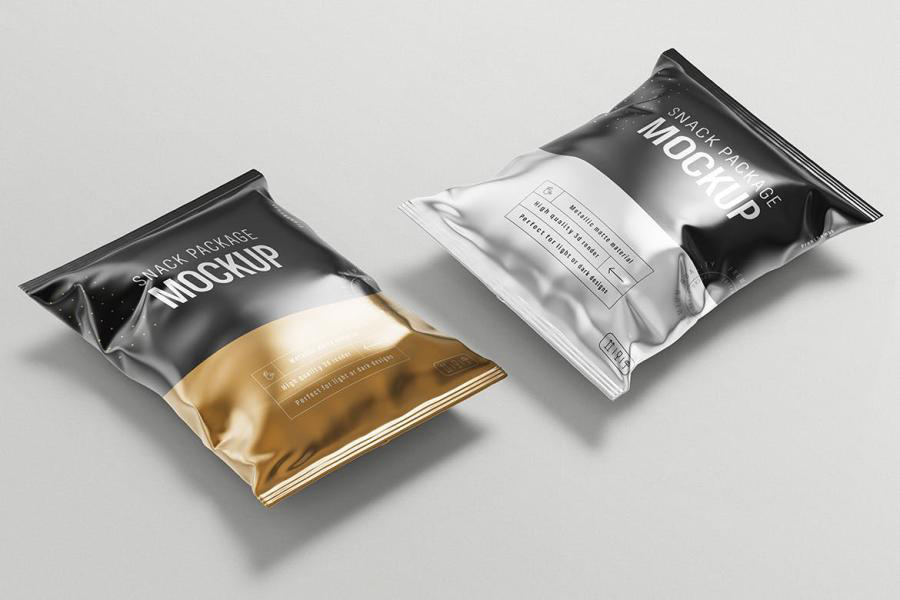 样机模版-膨化零食包装袋样机模版素材 样机素材 sucaiwan.com