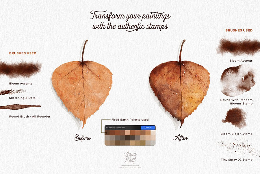 Procreate笔刷-水彩插画纹理Procreate笔刷素材 笔刷资源 sucaiwan.com