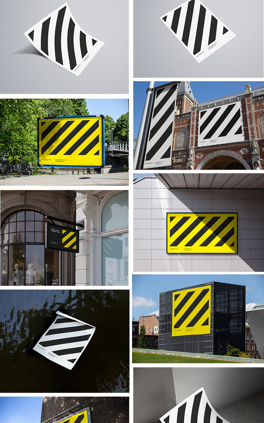 样机模版-82款真实场景海报设计展示PS样机模版素材 样机素材 sucaiwan.com