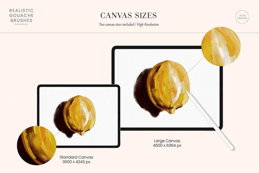 Procreate笔刷-水粉艺术绘画Procreate笔刷素材 笔刷资源 sucaiwan.com