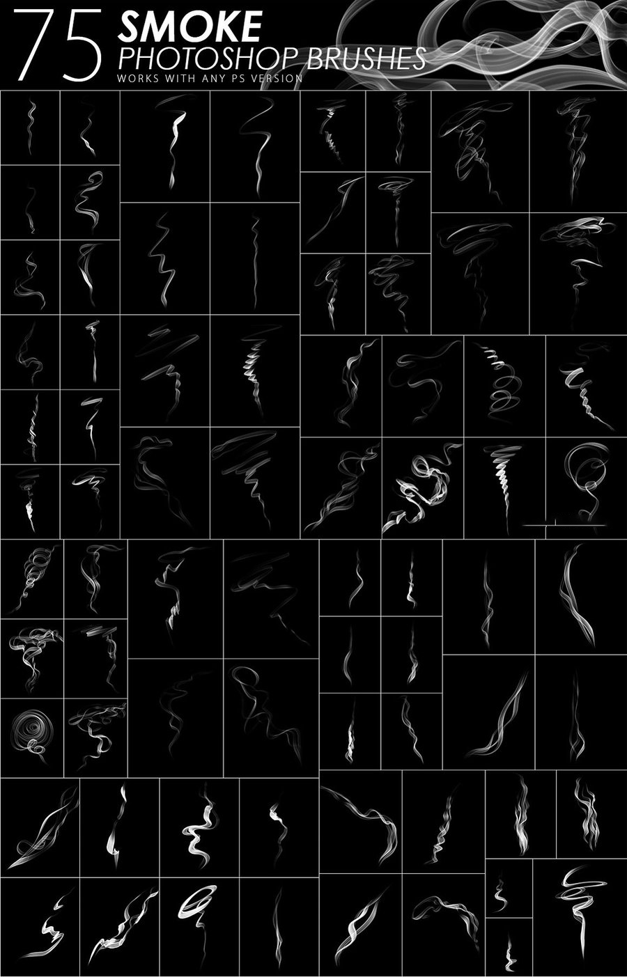 PS笔刷-1505款闪电烟雾气泡闪光水滴PS笔刷素材合集 笔刷资源 sucaiwan.com