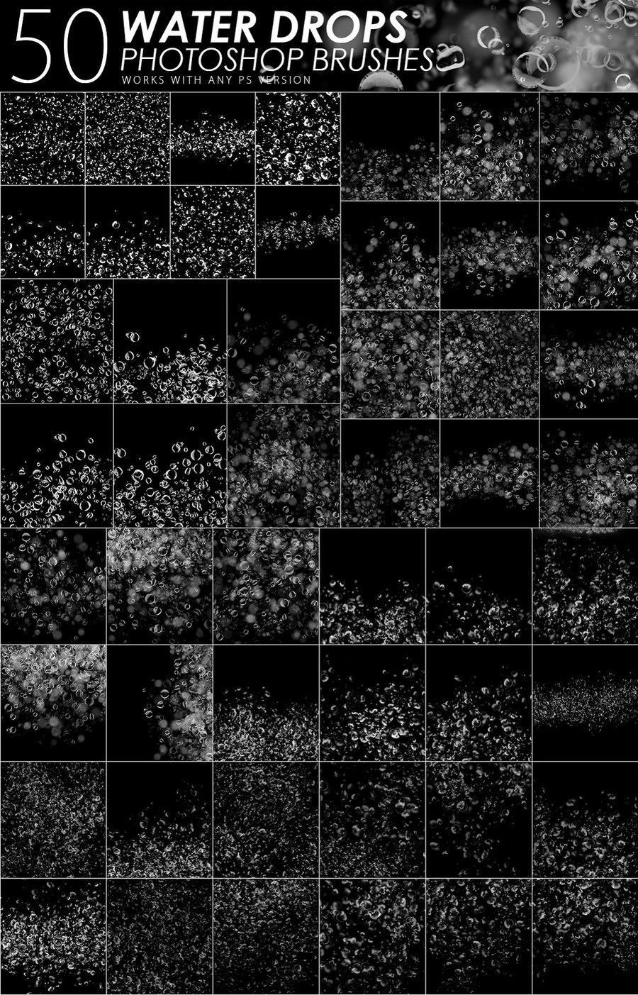 PS笔刷-1505款闪电烟雾气泡闪光水滴PS笔刷素材合集 笔刷资源 sucaiwan.com