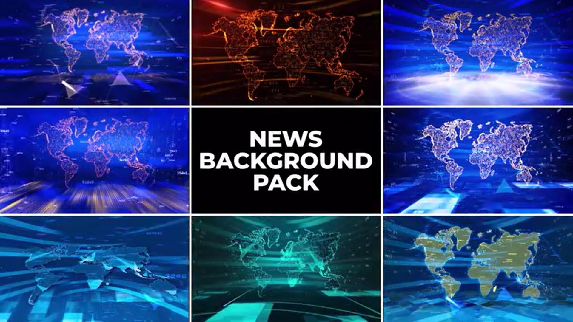 FCPX插件：8个世界地图场景新闻栏目视频背景动画 , sucaiwan.com