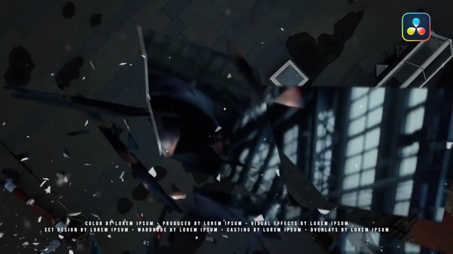 达芬奇转场 10种玻璃破碎转场过渡 DaVinci Resolve模板 插件预设 sucaiwan.com