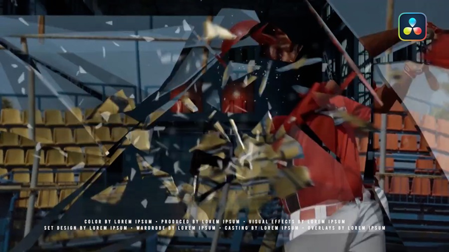 达芬奇转场 10种玻璃破碎转场过渡 DaVinci Resolve模板 插件预设 sucaiwan.com