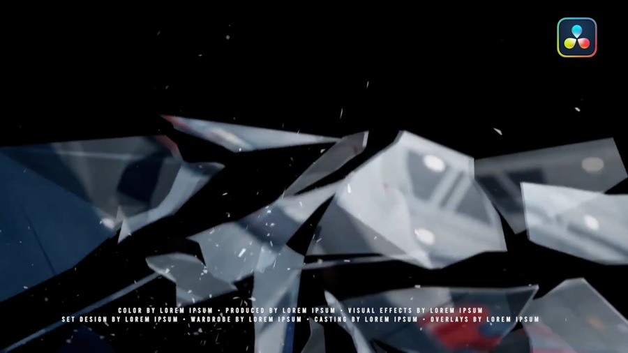 达芬奇转场 10种玻璃破碎转场过渡 DaVinci Resolve模板 插件预设 sucaiwan.com