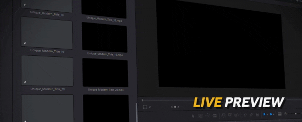 达芬奇模板：30种优雅时髦时尚4k动态排版文字标题动画预设 Unique Modern Titles , sucaiwan.com