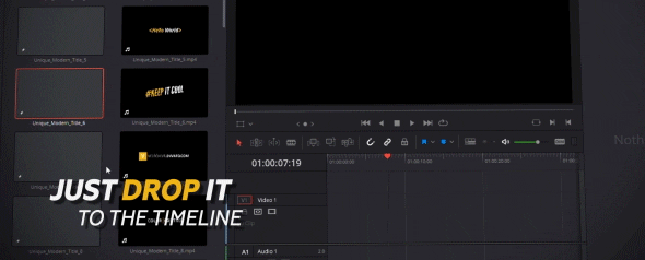 达芬奇模板：30种优雅时髦时尚4k动态排版文字标题动画预设 Unique Modern Titles , sucaiwan.com