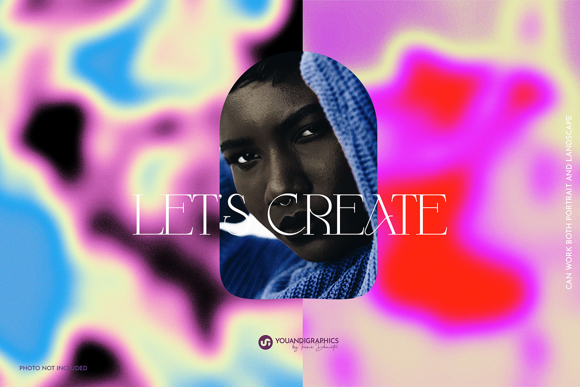 30款抽象艺术红外热感应热成像弥散光渐变迷幻酸性海报背景设计套装 Heatmap Grainy Gradient Backgrounds , sucaiwan.com