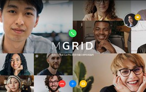 FCPX插件:实用专业群组会议视频通话分屏效果插件 MotionVFX – mGrid
