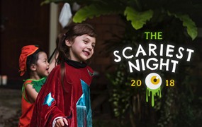 FCPX插件:35组万圣节主题游戏文字标题背景素材包 MotionVFX – mTitle Halloween