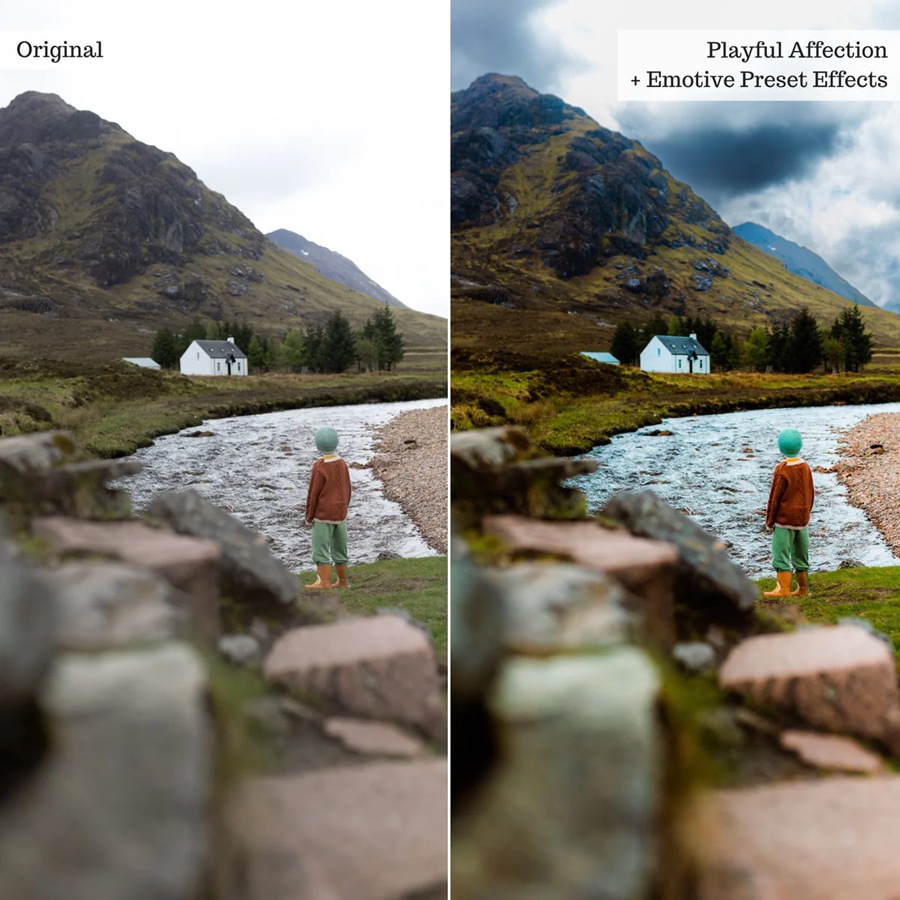 35个乡间田野农村自然风光婚礼人像摄影后期LR预设套装 Emotive Lightroom Presets & AI Powered Tools 插件预设 sucaiwan.com