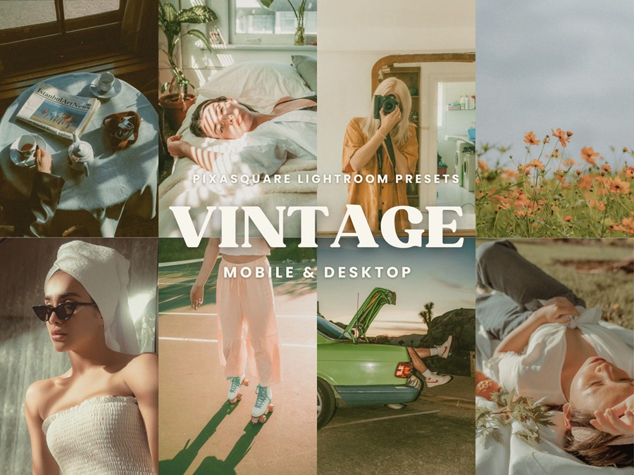 10个复古胶片博主网红人像LR预设 Vintage Film Lightroom Presets 插件预设 sucaiwan.com