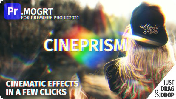PR预设：复古梦幻彩虹光谱棱镜散景辉光玻璃耀斑RGB效果包 CINEPRISM — Cinematic Effects for Premiere Pro | Mogrt 插件预设 sucaiwan.com