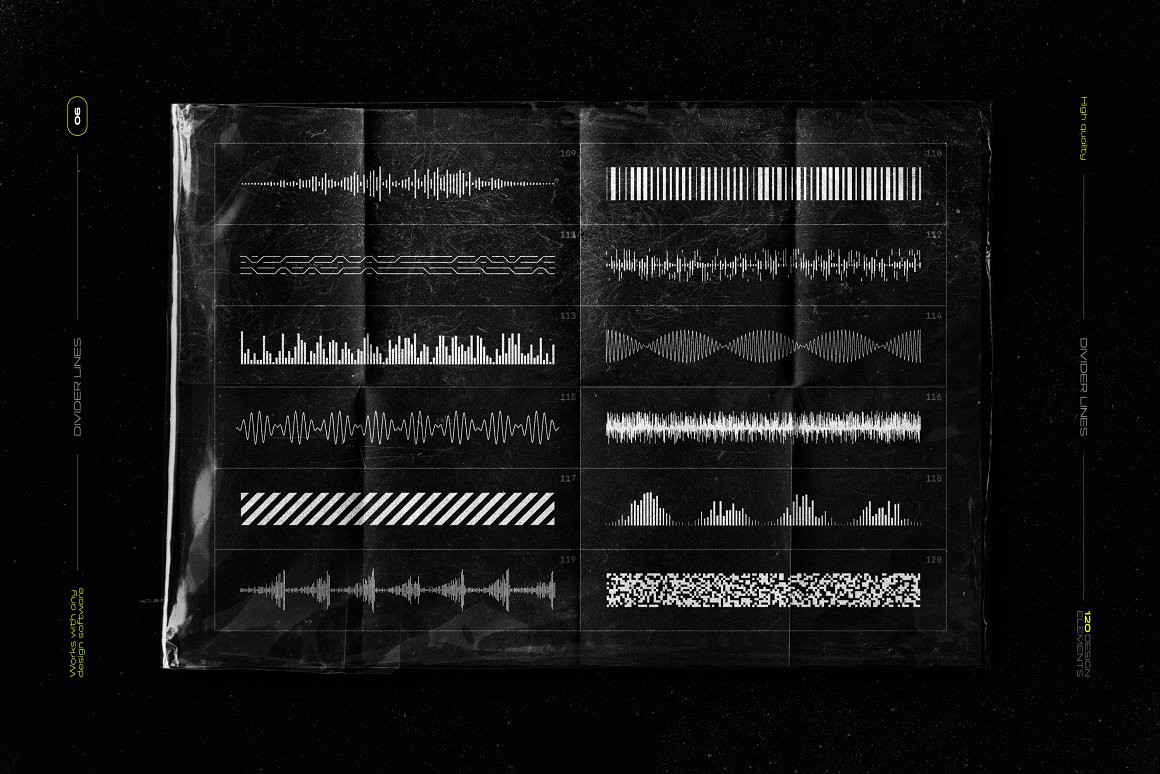 Samolevsky 超酷抽象暗黑机能酸性几何线框形状3D矢量视觉元素 Abstract shapes MEGA PACK 图片素材 sucaiwan.com