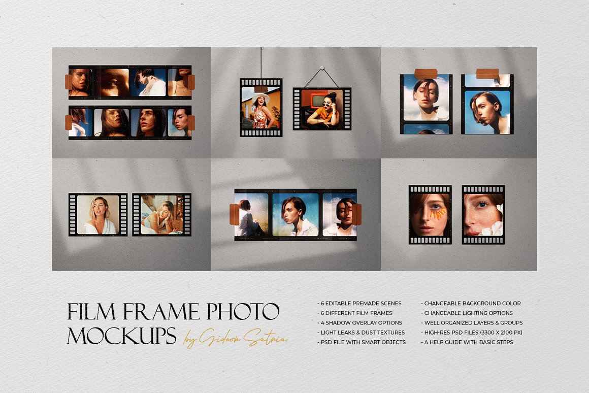 Gideon 复古电影帧漏光胶片胶带框架社交媒体PSD模板套件 Vintage Film Frames Mockup Bundle 图片素材 第1张-素材湾丨精选海外优质设计素材资源 Gideon 复古电影帧漏光胶片胶带框架社交媒体PSD模板套件 Vintage Film Frames Mockup Bundle 图片素材 sucaiwan.com