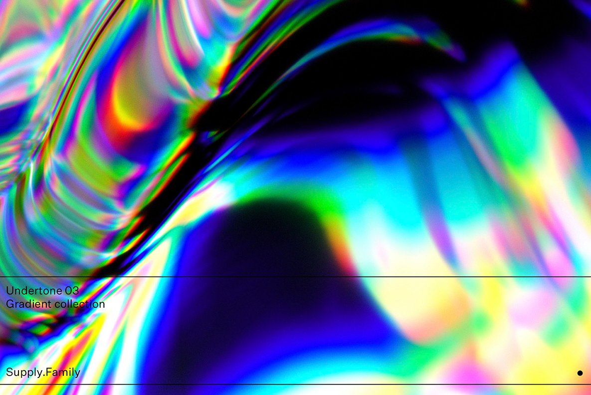 Cosmic Stories Studio 抽象艺术品全息霓虹渐变色波纹海报背景纹理图片素材包 Undertone Gradient Bundle 图片素材 sucaiwan.com