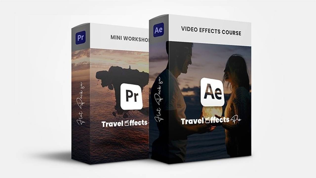 大师课程：电影感旅拍视频制作拍摄幕后全流程视频课程 Flatpackfx – Travel Effects Pro , sucaiwan.com