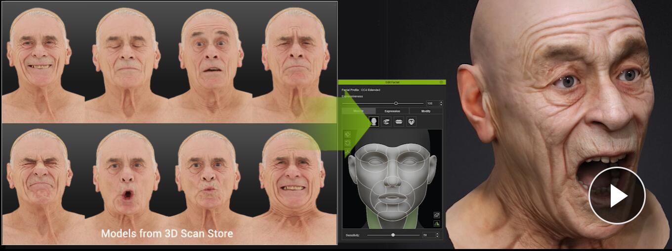 Character Creator 4 无缝创建三维脸部模型动画工具插件 ZBrush Face Tools v1.01破解版 , 第7张-素材湾丨精选海外优质设计素材资源 Character Creator 4 无缝创建三维脸部模型动画工具插件 ZBrush Face Tools v1.01破解版 , sucaiwan.com