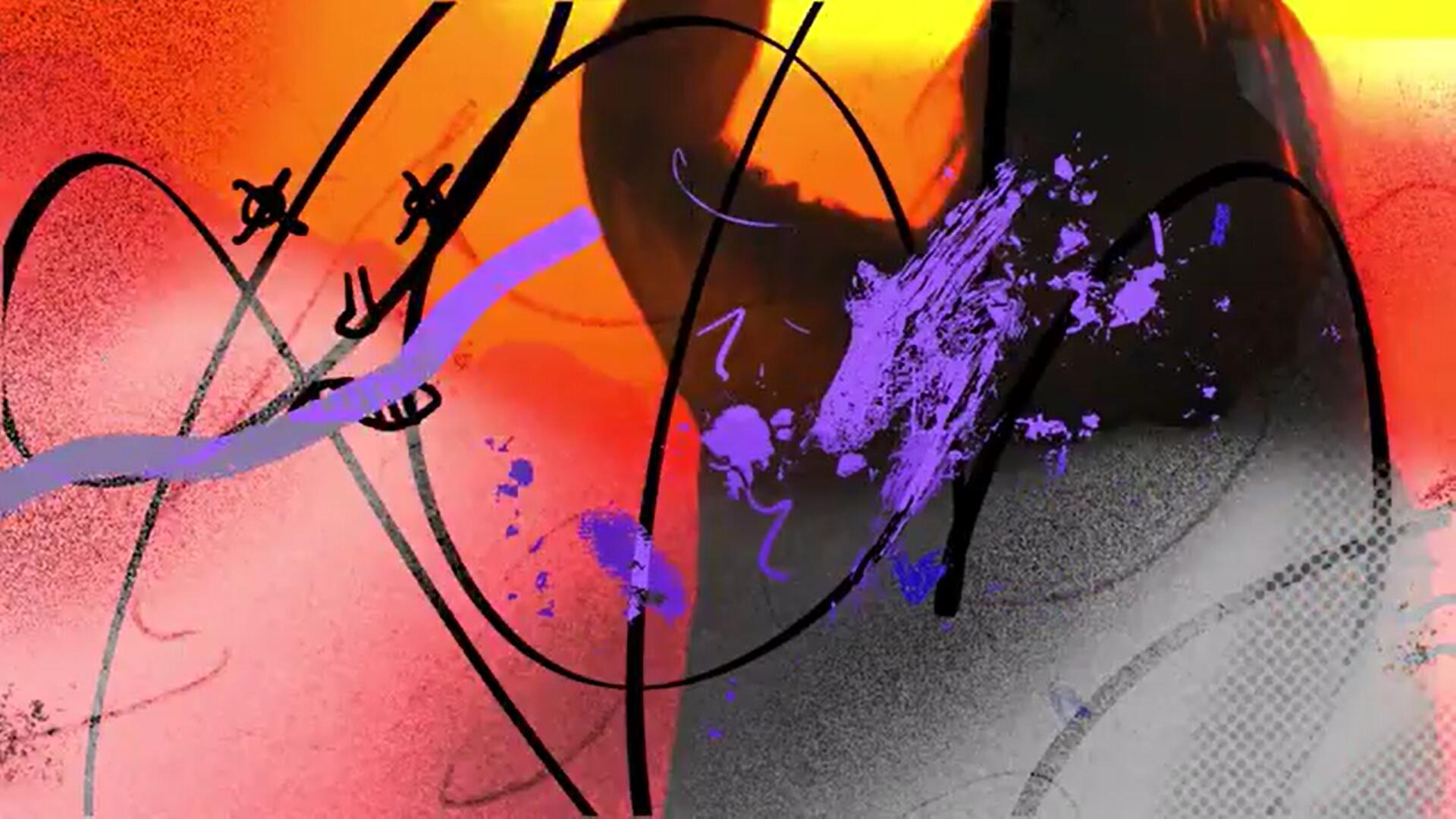 FCPX插件：嘻哈说唱城市涂鸦风格手绘喷雾线条画笔无缝转场 , sucaiwan.com