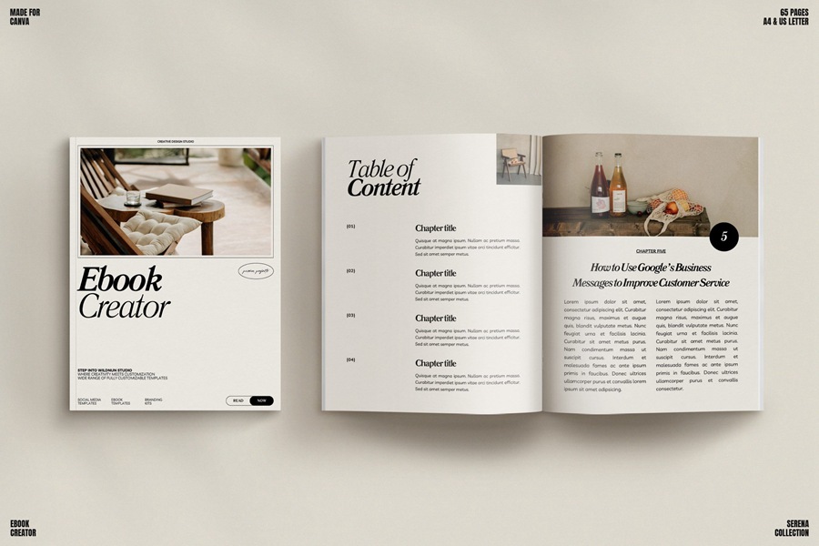 65页电子书封面主题/印刷/家居/服装时尚杂志Canva模板 SERE / Ebook Creator Kit 幻灯图表 第1张-素材湾丨精选海外优质设计素材资源 65页电子书封面主题/印刷/家居/服装时尚杂志Canva模板 SERE / Ebook Creator Kit 幻灯图表 sucaiwan.com