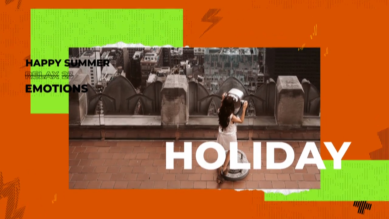 达芬奇模板 – 时尚设计撕纸拼贴VLOG旅拍视频开场片头 Travel Promo 影视音频 sucaiwan.com