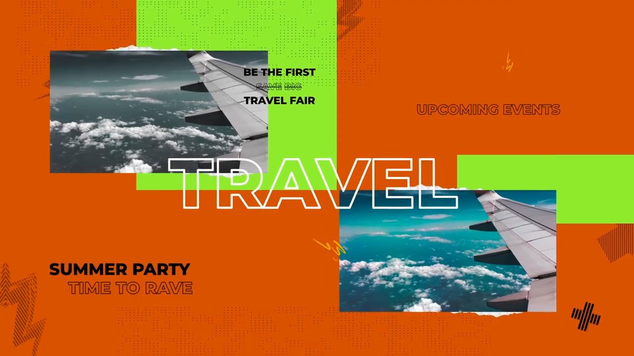 达芬奇模板 – 时尚设计撕纸拼贴VLOG旅拍视频开场片头 Travel Promo 影视音频 sucaiwan.com