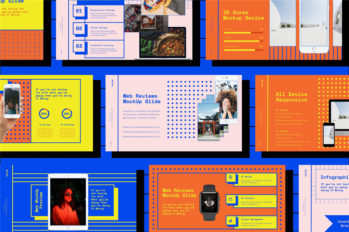 Invasi Studio 90年代新潮复古孟菲斯风格社交媒体电商海报设计PSD模板 NEORD Bundle Brand Templates 图片素材 sucaiwan.com