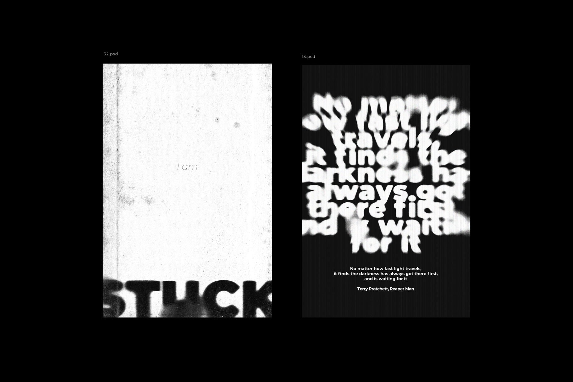 Inartflow 40种艺术抽象失真故障扭曲印刷艺术海报设计复古文字效果 40 Photoshop Text Effects Vol.2 图片素材 sucaiwan.com