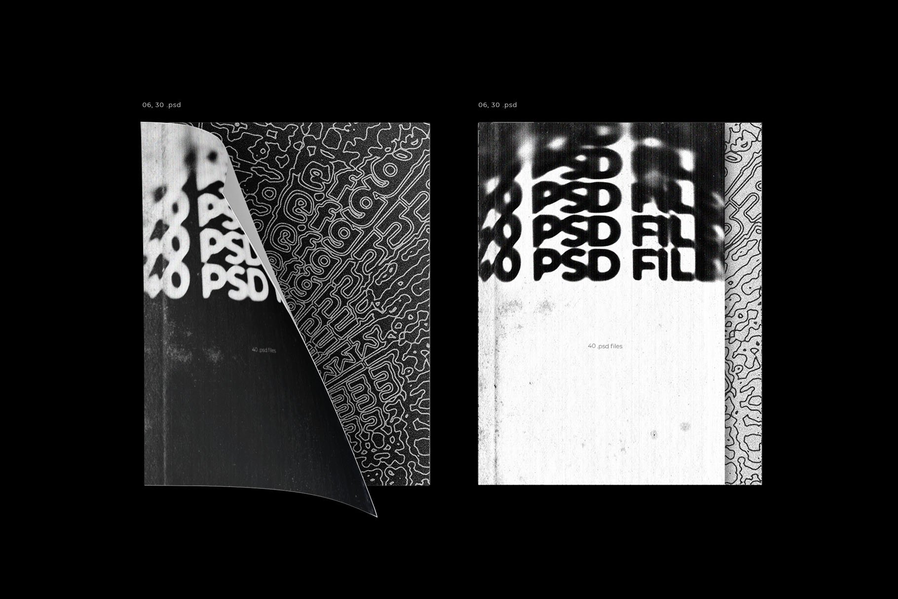 Inartflow 40种艺术抽象失真故障扭曲印刷艺术海报设计复古文字效果 40 Photoshop Text Effects Vol.2 图片素材 sucaiwan.com