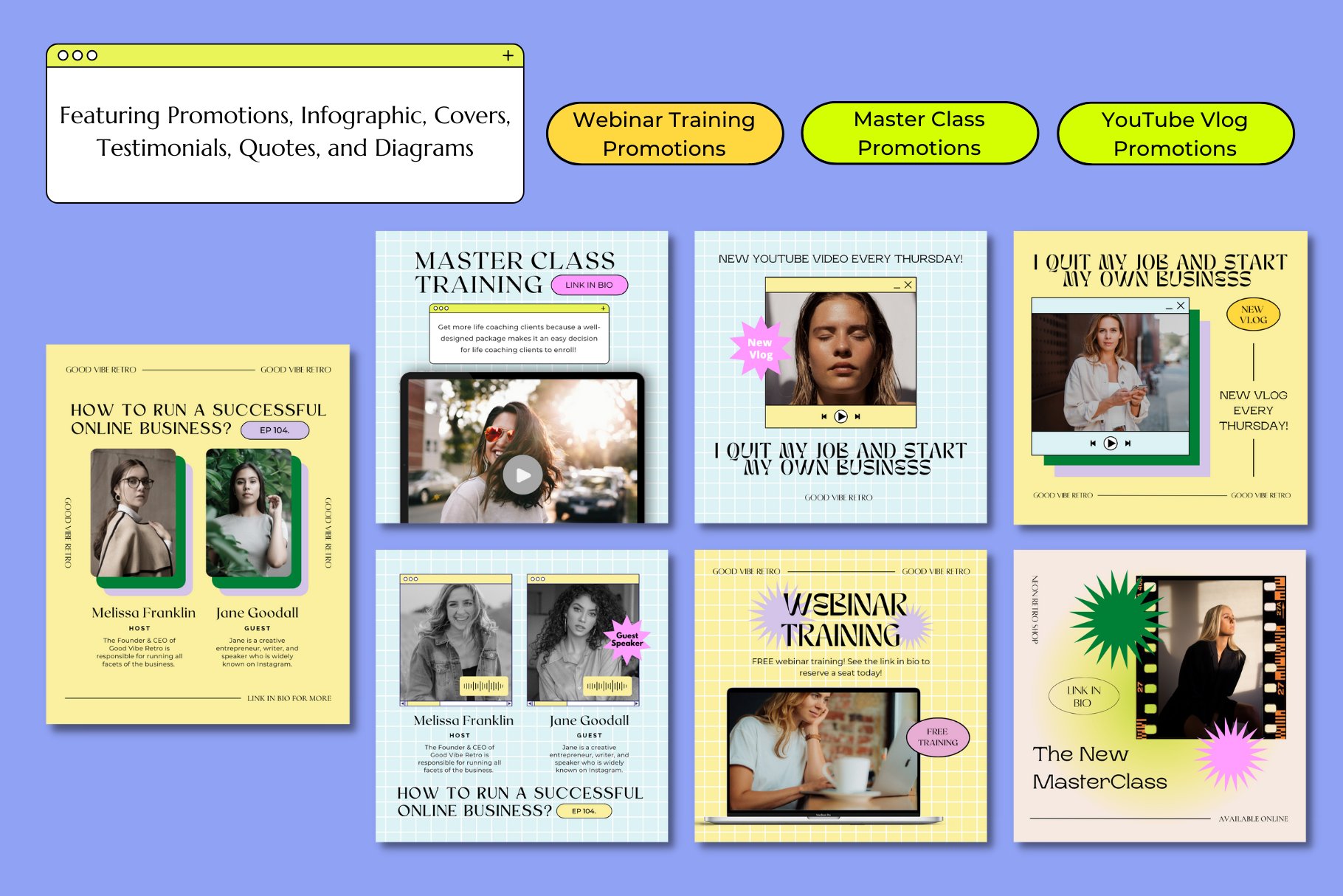 复古时尚渐变90年代美学包网格图形元素封面帖子Canva模板 Canva Retro 90s Aesthetic Pack 幻灯图表 第5张-素材湾丨精选海外优质设计素材资源 复古时尚渐变90年代美学包网格图形元素封面帖子Canva模板 Canva Retro 90s Aesthetic Pack 幻灯图表 sucaiwan.com