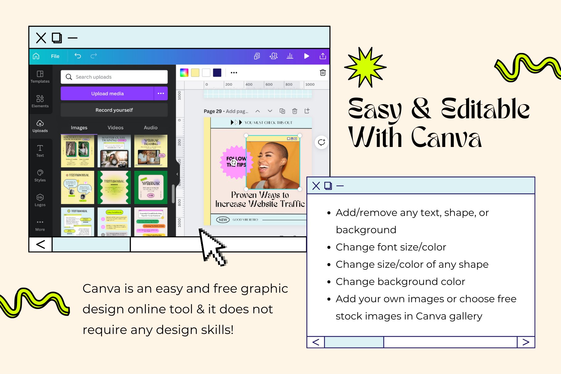 复古时尚渐变90年代美学包网格图形元素封面帖子Canva模板 Canva Retro 90s Aesthetic Pack 幻灯图表 第11张-素材湾丨精选海外优质设计素材资源 复古时尚渐变90年代美学包网格图形元素封面帖子Canva模板 Canva Retro 90s Aesthetic Pack 幻灯图表 sucaiwan.com
