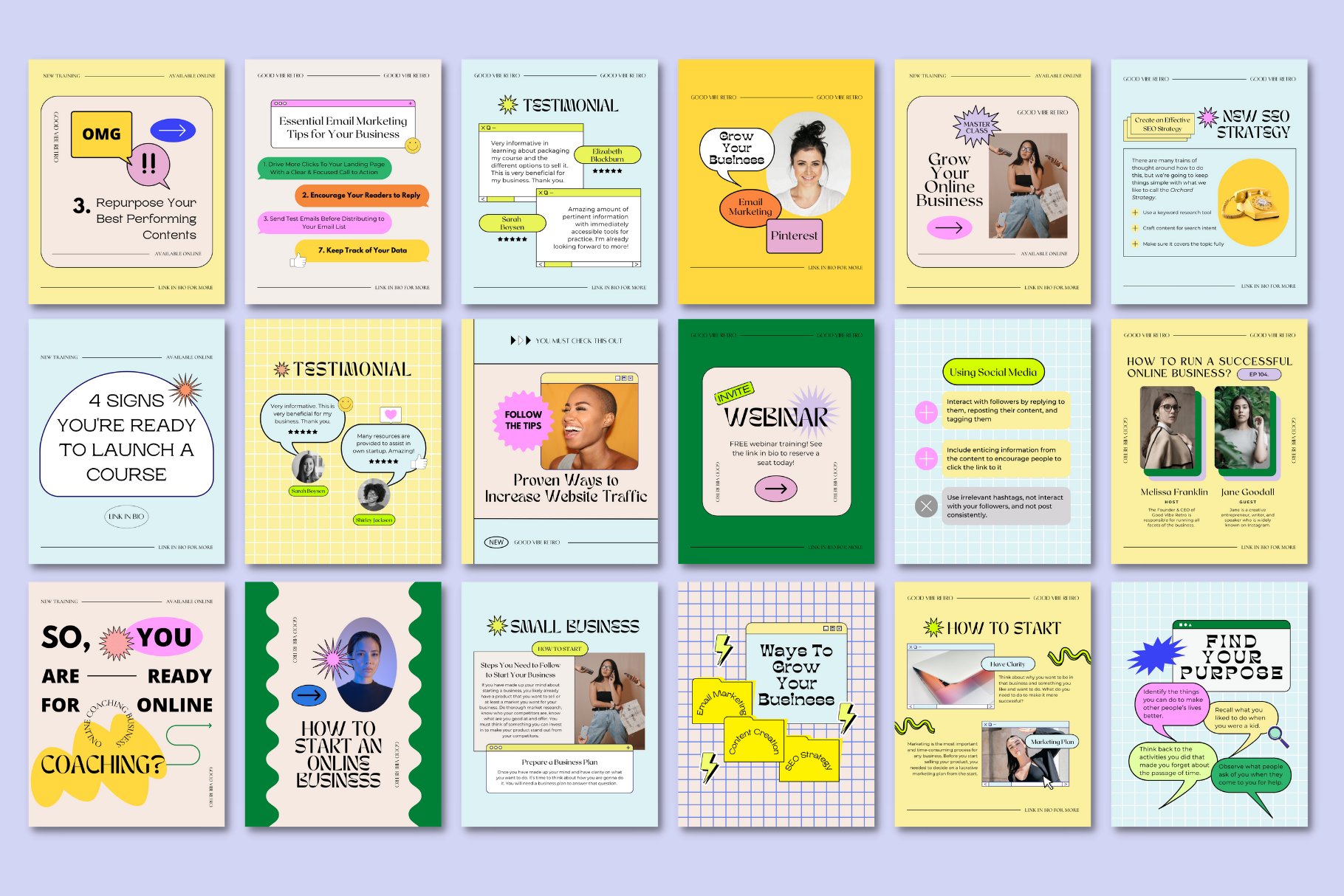 复古时尚渐变90年代美学包网格图形元素封面帖子Canva模板 Canva Retro 90s Aesthetic Pack 幻灯图表 第14张-素材湾丨精选海外优质设计素材资源 复古时尚渐变90年代美学包网格图形元素封面帖子Canva模板 Canva Retro 90s Aesthetic Pack 幻灯图表 sucaiwan.com