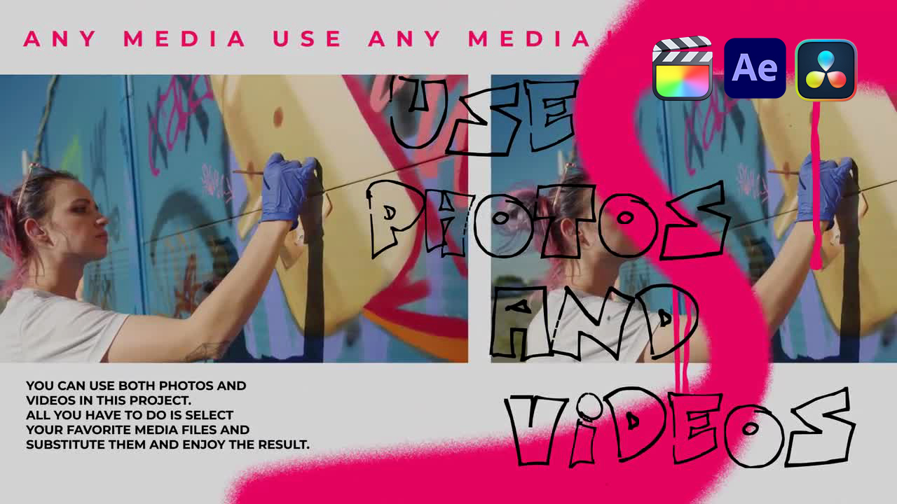 达芬奇/FCP/AE模板 10种时尚街头涂鸦艺术视频过渡转场动画 Graffiti Slides 影视音频 第1张-素材湾丨精选海外优质设计素材资源 达芬奇/FCP/AE模板 10种时尚街头涂鸦艺术视频过渡转场动画 Graffiti Slides 影视音频 sucaiwan.com