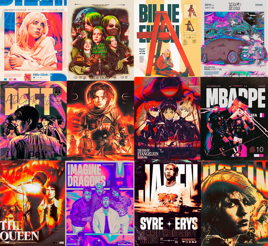 TRAPSTAR PROJECT 2.0 – 50个Photoshop复古潮流艺术嘻哈音乐电影海报Y2K图标 + PS课程 TRAPSTAR PROJECT 2.0 Borguinho Shop 图片素材 sucaiwan.com