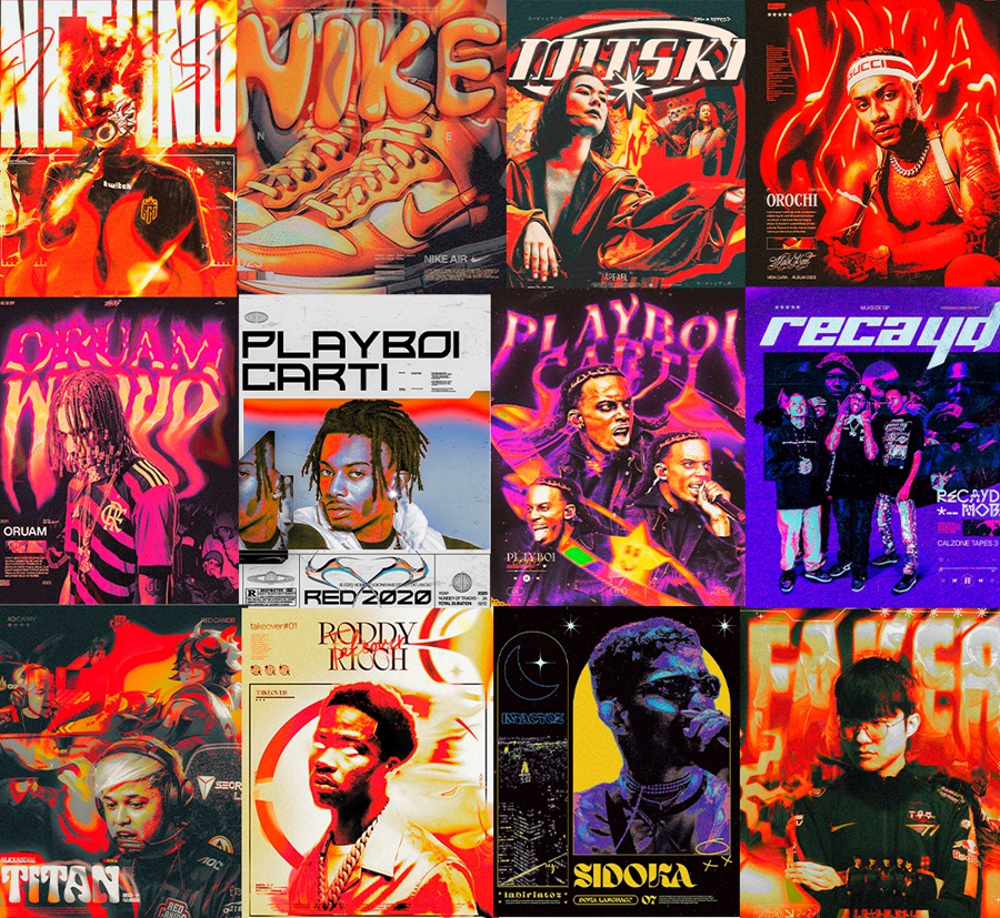 TRAPSTAR PROJECT 2.0 – 50个Photoshop复古潮流艺术嘻哈音乐电影海报Y2K图标 + PS课程 TRAPSTAR PROJECT 2.0 Borguinho Shop 图片素材 sucaiwan.com