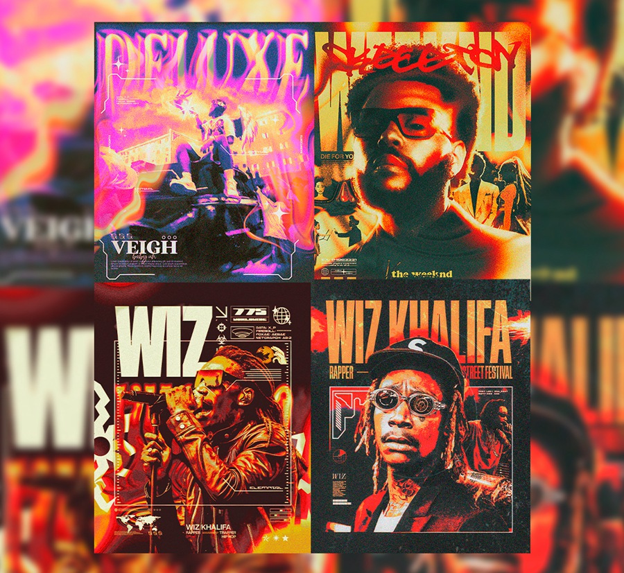 TRAPSTAR PROJECT 2.0 – 50个Photoshop复古潮流艺术嘻哈音乐电影海报Y2K图标 + PS课程 TRAPSTAR PROJECT 2.0 Borguinho Shop 图片素材 sucaiwan.com