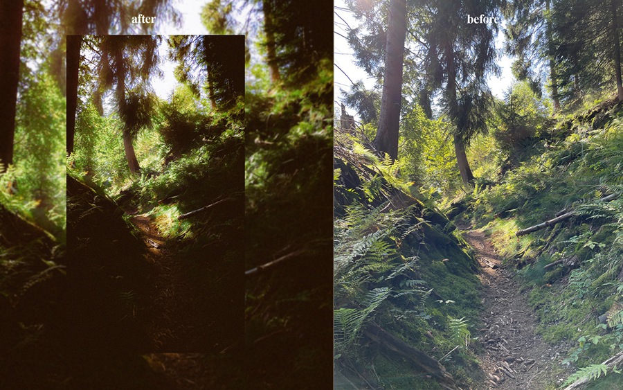 摄影后期修图调色复古胶片质感旧照片网红博主经典人像户外温暖氛围 Lightroom预设 插件预设 sucaiwan.com