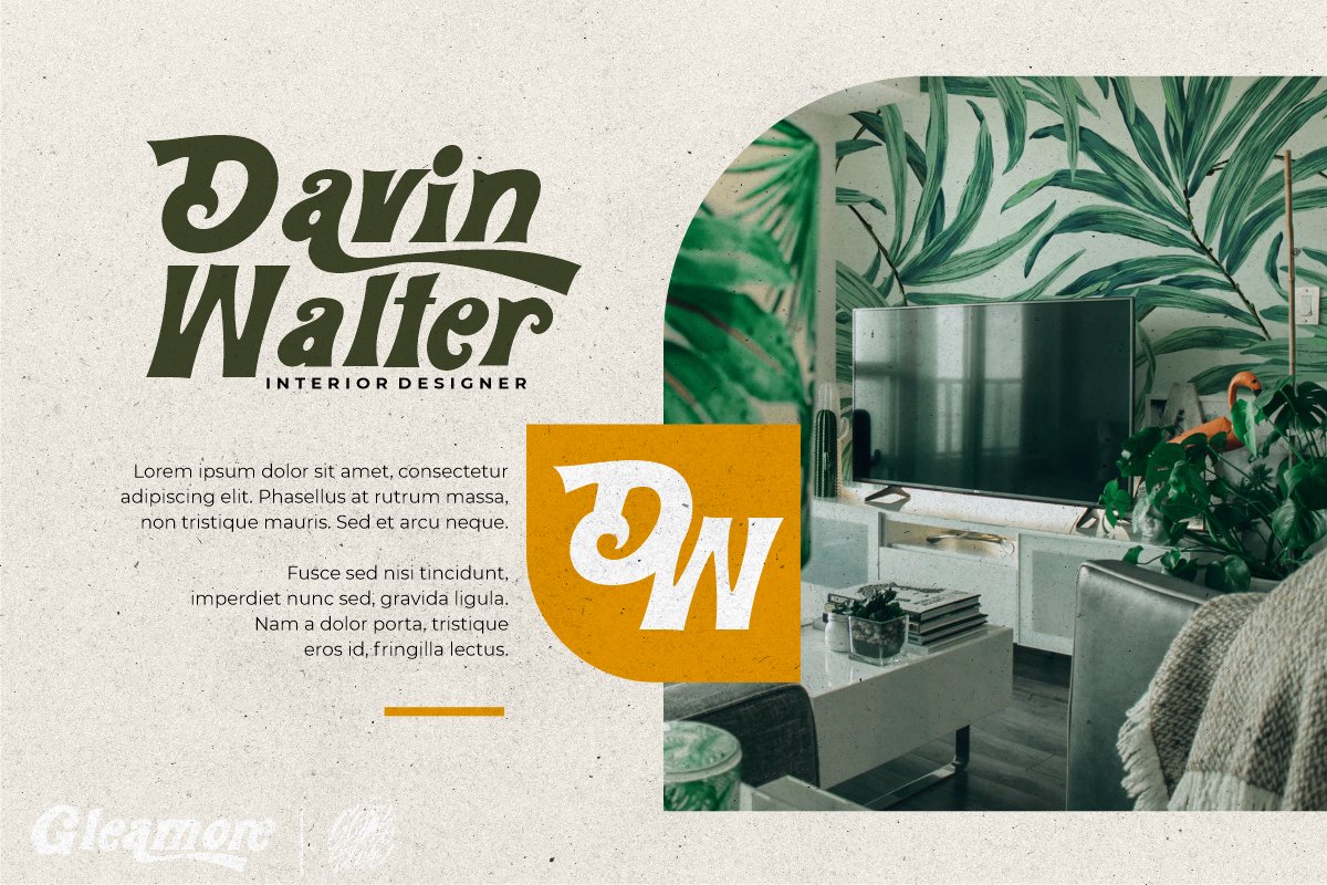 Gleamore Display Font 广告、产品包装、产品设计、标签、摄影无衬线字体 设计素材 sucaiwan.com