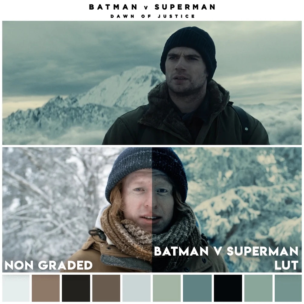 《蝙蝠侠大战超人：正义黎明》Movie LUTs – Batman V Superman – Dawn of Justice LUT 好莱坞电影美学颜色分级专业LUT 插件预设 sucaiwan.com